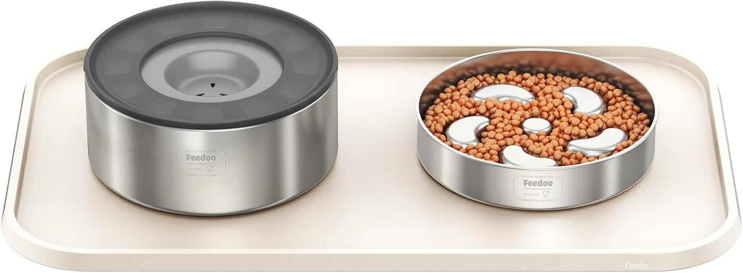 Slow Feeder + Water Bowl + Food Mat Sets