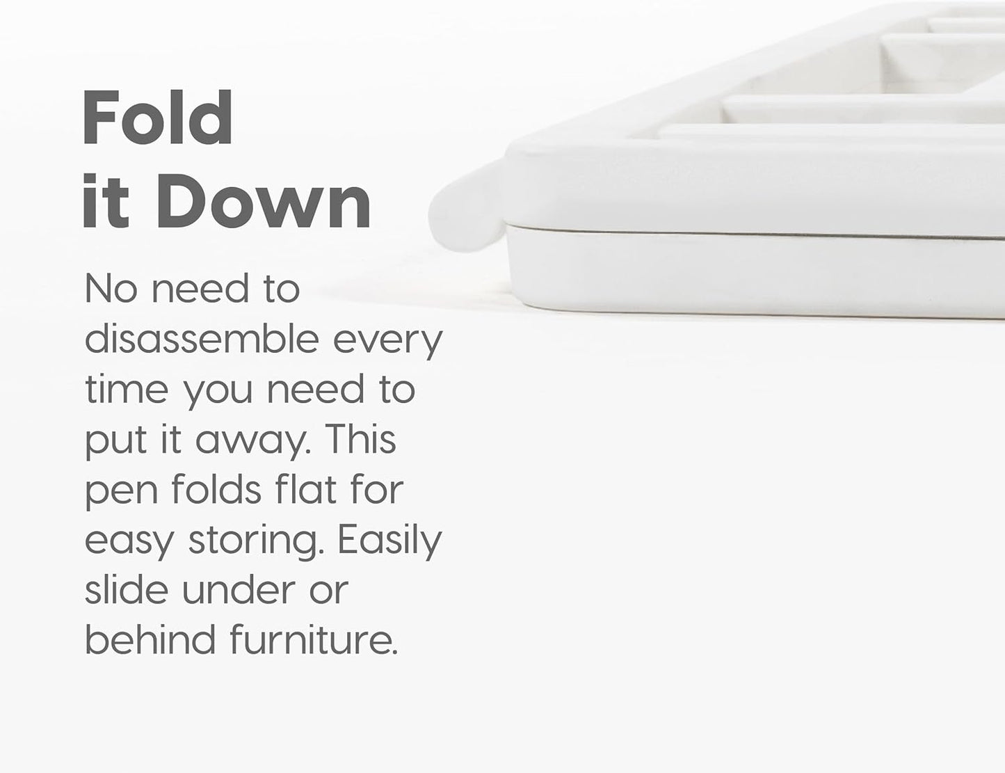 IRIS USA 34" 8-Panel Dog Playpen with Door, 63 x 63 x 35, Puppy Playpen, Dog Play Pen Indoors, Pet Fence, Puppies/Small Dogs, White