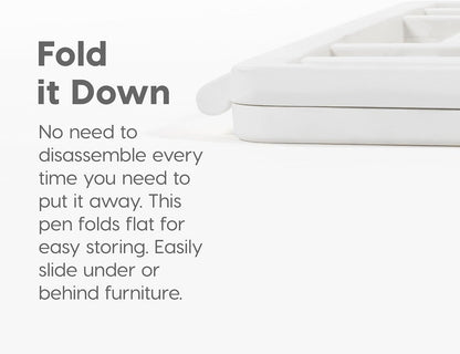 IRIS USA 34" 8-Panel Dog Playpen with Door, 63 x 63 x 35, Puppy Playpen, Dog Play Pen Indoors, Pet Fence, Puppies/Small Dogs, White