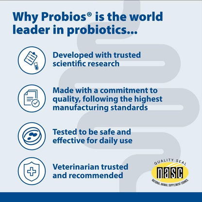 Probios for Dogs Soft Chews, Probiotics for Dogs, Daily Supplement for Gut Health, Digestion & Immune Support, Medium & Large Breeds, 8.46oz