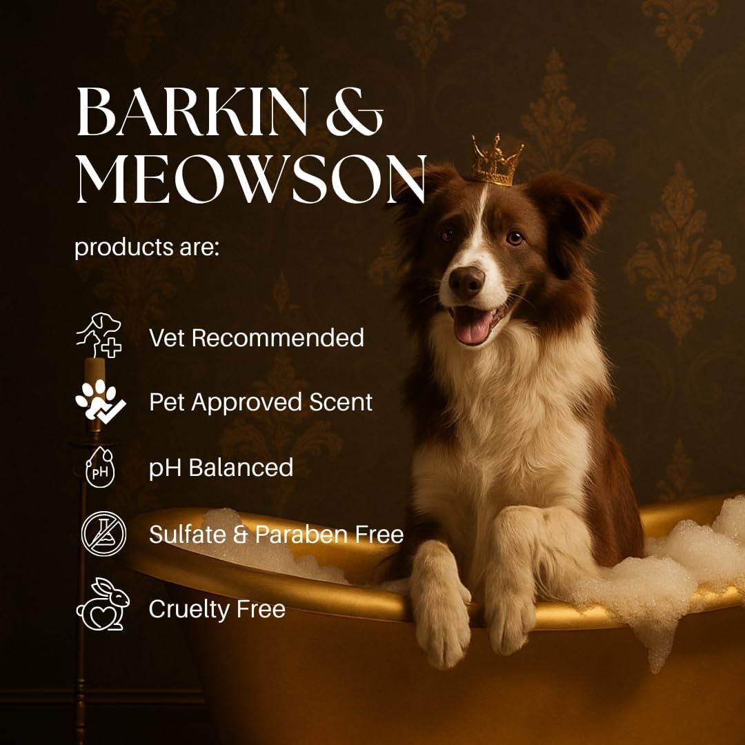 Barkin & Meowson Moisturizing Conditioner for Dogs & Cats 350ml / 11.83 fl.oz - Argan Oil & Keratin, Pet-Friendly Scent