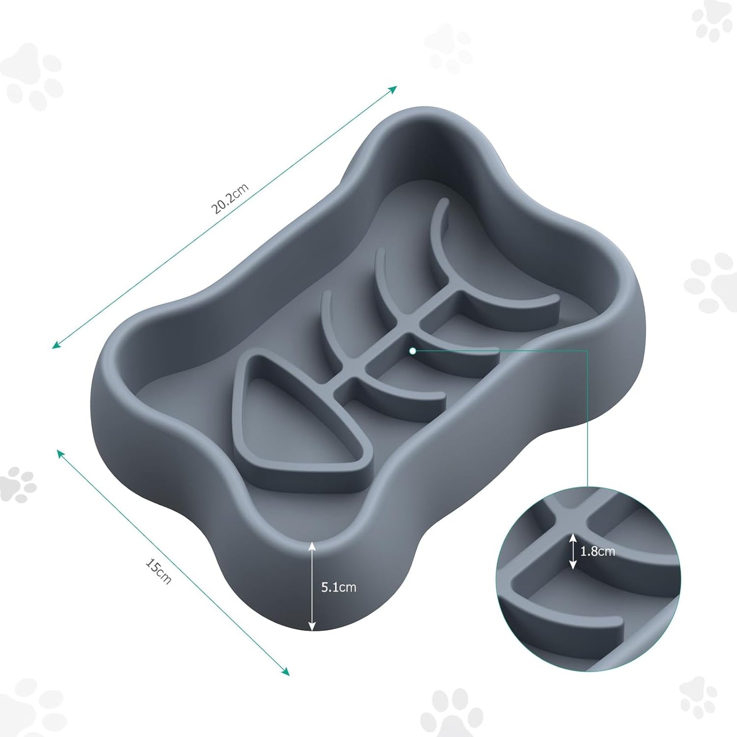 ORIA Slow Feeder Dog Bowls, Silicone Dog Slow Feeder, Anti-Choking Puzzle Dog Food Bowls, Interactive Dog Feeding Bowls with Non Slip Base, Machine Washable, for Small Medium Large Breed