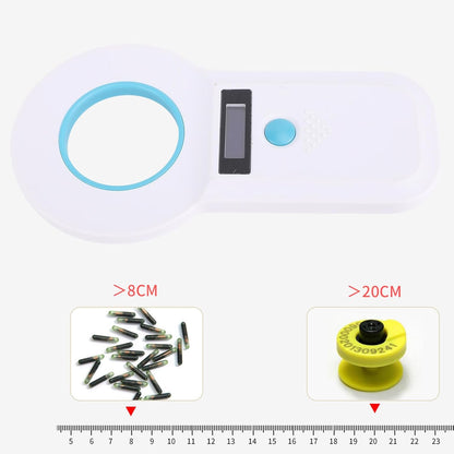 CHICIRIS Pet ID Reader, 2 in 1 Connection 134.2Khz 125Khz Animal Tag Scanner with High Brightness OLED Screen for EMID and FDX B ISO 11784/85