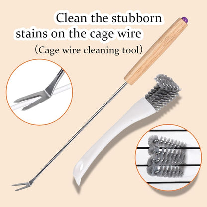 Bird Cage Cleaning Brush Tools Set,4pcs Birdcage Accessory,Suitable for Bird Cages, Rabbit Cages, Hamster Cages, Parrot Cages, and Other Small Pet Cage