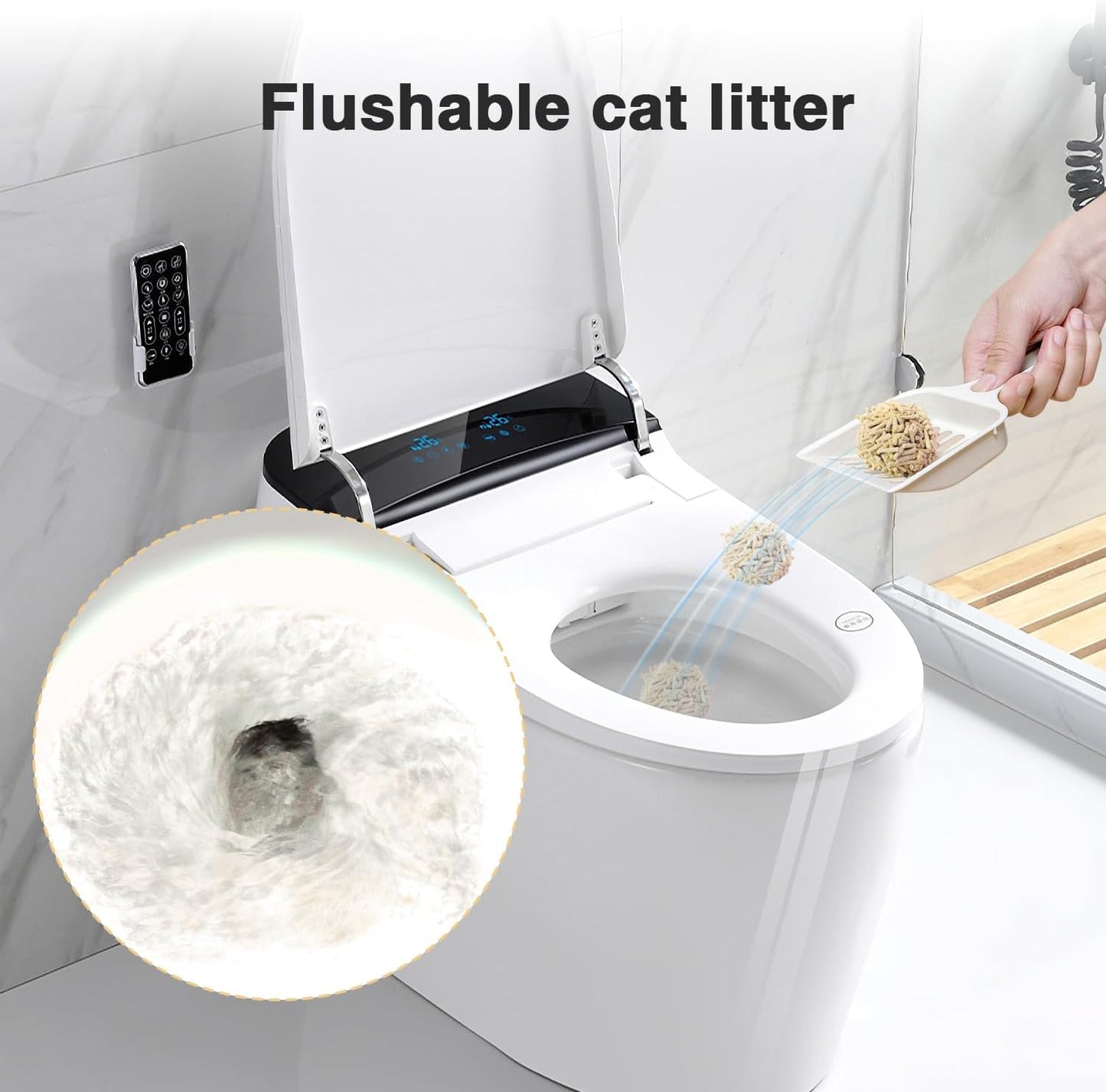 Cat Litter 12LB/2 Packs Dust-Free Clumping Tofu Cat Litter Quickly Absorb Odors Toilet Can Flush Into The Toilet Pure Natural tofu cat Litter (Original Flavor)