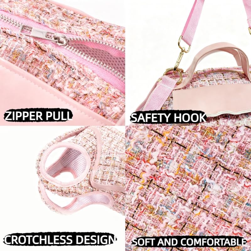 Dog Lift Harness Backpack for Small Dogs, Adjustable Straps Dog Sling Carrier for Hiking, Travel, Outdoor – Black Small