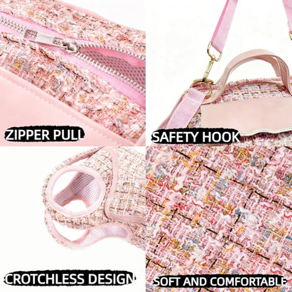 Dog Lift Harness Backpack for Small Dogs, Adjustable Straps Dog Sling Carrier for Hiking, Travel, Outdoor – Black Small