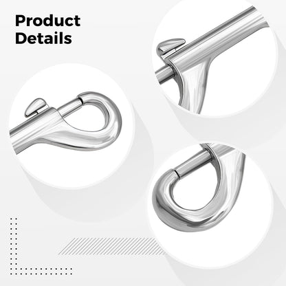 Dog Leashes 12 Pcs Zinc Alloy Clips for, Double Hook Spring with 3.9 in / 10 Cm Length, Swivel Design, 0.4 in / 1.2 Cm Diameter, Perfect Connection Leash and Collar for