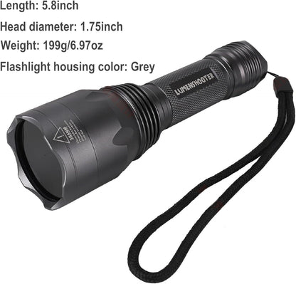 S3 365nm UV Flashlight with 3 LEDs, Powerful Blacklight Flashlights for Pet Urine Detection, Resin Curing, Rocks, Scorpion
