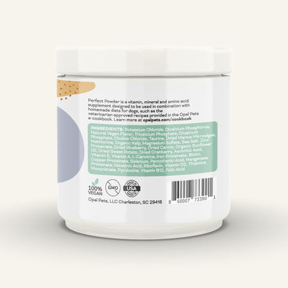 Perfect Powder – Multivitamin for Homemade Dog Food – Vet-Formulated, Whole Food Ingredients – Vegan, Non-GMO – Vitamins, Minerals, Omega-3s – 11 oz