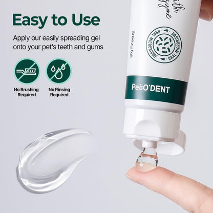 PetO’Dent Enzymatic Toothpaste for Dogs, Freshens Breath & Cleans Teeth, Reduces Plaque & Tartar, Safe for Puppies with No Artificial Ingredients, Oral Biome, Gum Care, 2.47 oz