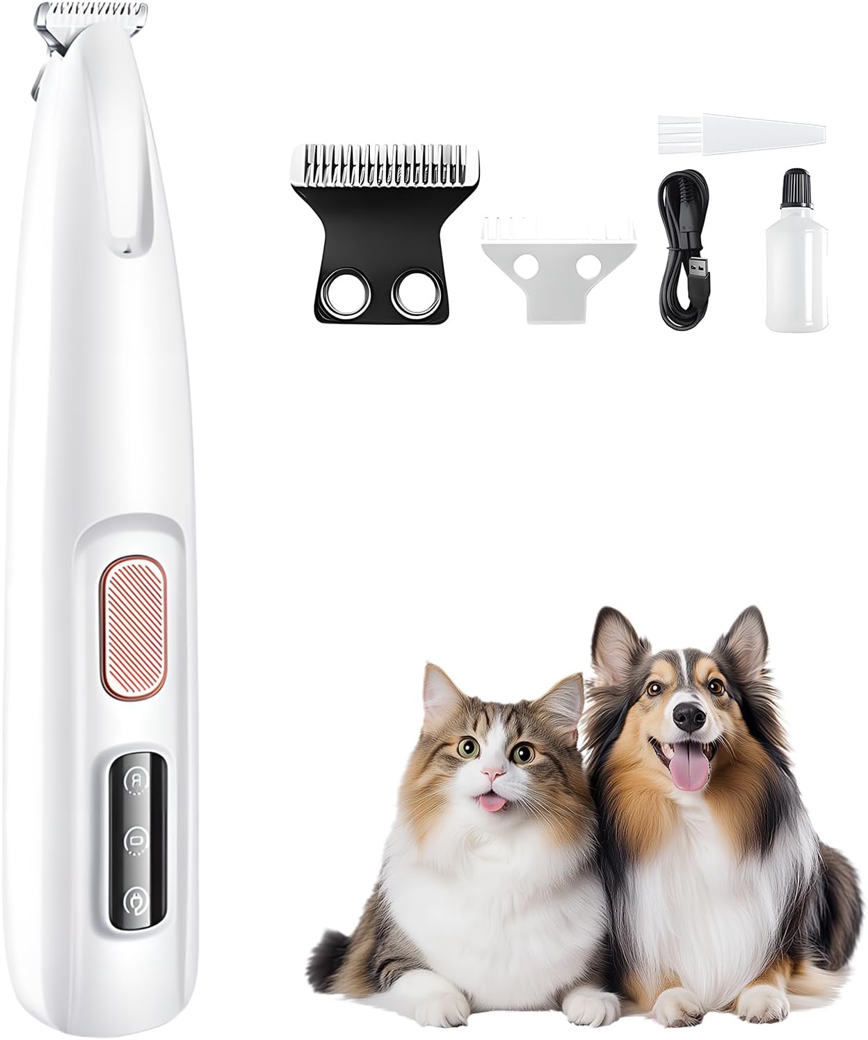 Pet MicroPrecision Trimmer, 2025 New Rechargeable Pet Trimmer, Waterproof Dog Hair Clipper for Home Use, Multifunctional Cordless Pets Clipper for Pets Owners (1)