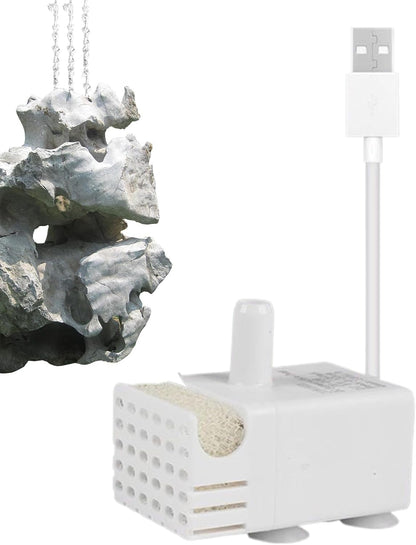Pet Water Fountain Pump | Energy-Efficient Mini Aquarium Pump - Mini Water Circulation System Suitable for Fish Tanks, Aquariums, Rock Fountains