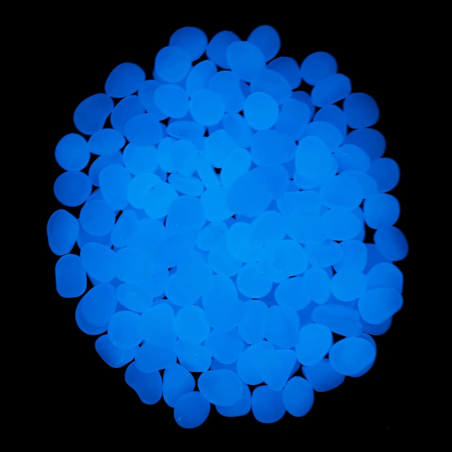 Oubest Fish Tank Rocks Glow in The Dark Pebbles for Garden Aquarium Plant PotsBonsai Walkway Driveway 100pcs Blue