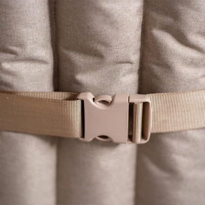 Dog Car Seat Cat Carrier Booster Seat on Car Armrest Travel Bags for Cats Dogs with Easy Carrying Strap Dog Travel Car Carrier, Dog Carry on Bag, pet Portable Bed (Beige, Large)