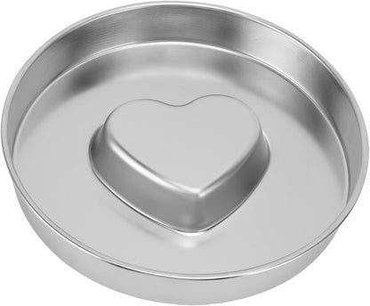 Pssopp Pet Slower Food Feeding Bowls, Stainless Steel Heart Shaped Maze Dog Feeder for Large Medium Small Breeds Pets Slow Down Eating