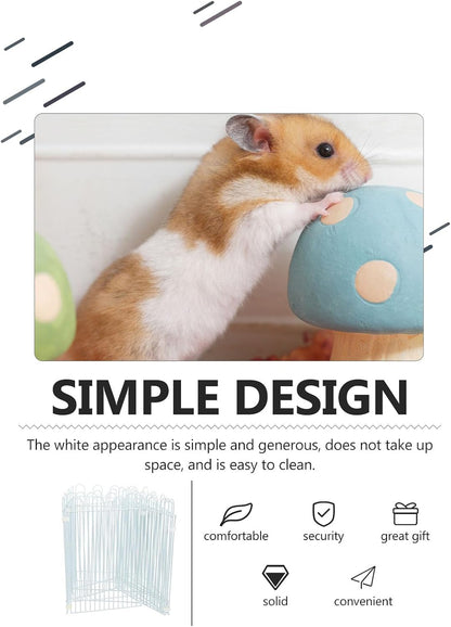 Small Animals Playpen 12-Panel Nylon Pet Fence with Snap Lock, Metal Frame Activity Pen for Hamsters and Bunnies Indoor Exercise and Isolation