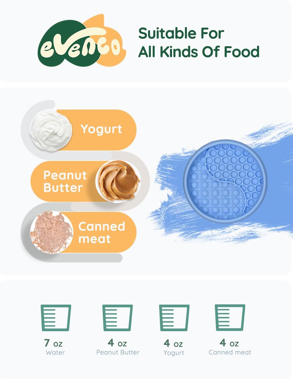 Slow Feeder Bowl Bundle: Light Blue Frozen Lick Mat (6.0" x 1.0") + Mint Green Starry Sky Feeder (4.3" x 2.9"), Freeze-Friendly Lick Bowl with Suction Cups for Enrichment and Anxiety Relief