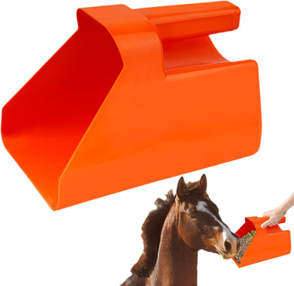 Feed Scoop – Heavy-Duty Livestock Scop, Large Scoop | Farm Grain Shovel, Food Holder, Stackable Feeding Tool, Animal Care Accessory, Strong Daily Supply for Horses, Goats, Sheep, Poultry Feed