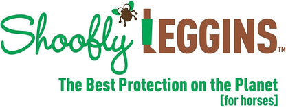 SHOOFLY Horse Leggins, Prevent Paintful Fly Bites, Reduces Stress & Stomping, Chemical-Free Plastic Mesh Material (Orange/Medium)