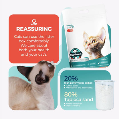 Tapioca Cat Litter, Cassava Cat Litter Odor Control Dust-Free Clumping Litter