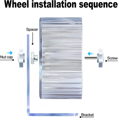Silent Hamster Wheel, Super-Silent Hamster Exercise Wheels Accessories, Quiet Running Wheels, Adjustable Stand for Hamsters Mice Or Other Small Animals (Ф 7 inch,Transparent)