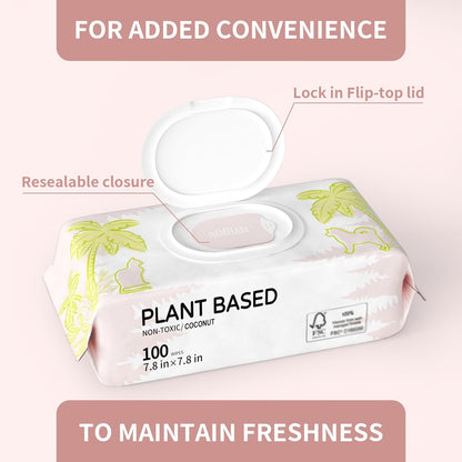 400 PCS Dog Wipes for Paws and Butt Hypoallergenic Pets Cleansing & Deodorizing Anal Gland Hygienic Puppy Wipes for Dogs Face and Body Wipes Cleaning Fur Doggie Wipes Doggy Wipes (Coconut Oil)