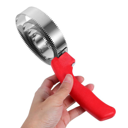 2Pcs Stainless Steel Curry Comb for Horse and Cow Grooming, Double-Sided Metal Rings Brush with Comfortable Grip, Pet Grooming Tool for Removing Loose Hair and Cleaning Tack