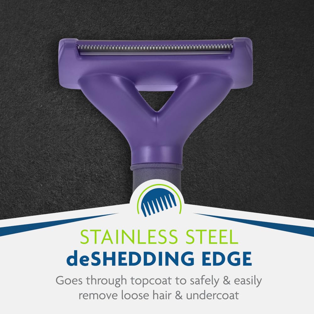 FURminator deShedding Tool For Medium/Large Cats, Short Hair, Removes Loose Hair From Shedding