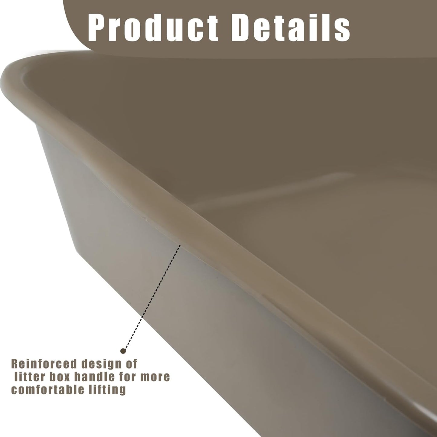 1 Pack Extra Large Dog Litter Box Pan Tray (ABS Material), Low Entry Jumbo Senior Litter Boxes for Multiple Kitten Big Cats, Pet Safe Indoor Dog Potty (Dark Blue, 24" L x 20" W)