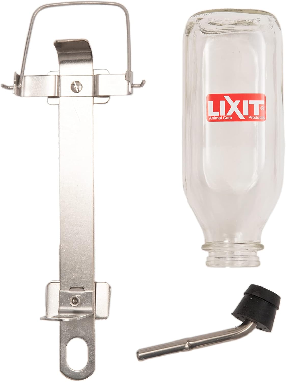 Lixit Heavy Duty Deluxe Glass Water Bottles for Birds, Dogs and Small Animals. (32oz Medium Tube)