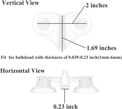 Aquarium Fish Tank Divider Suction Cup, 4 Pieces