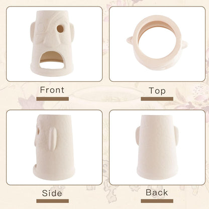 WishLotus Aquarium Cave Ornament, Silence Mask Fish Tank Decorations Hideout Ceramics Aquarium Caves and Hides for Fish Small Playing Breeding and Hiding (B)