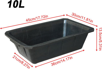 Livestock Feeder, Horse Trough, 10L Horse Feeding Trough, Animal Food Bowl, Rectangular, Feeding Troughs for Feedings Horses, Goats, Farm Animals, Cats, Lightweight Bucket