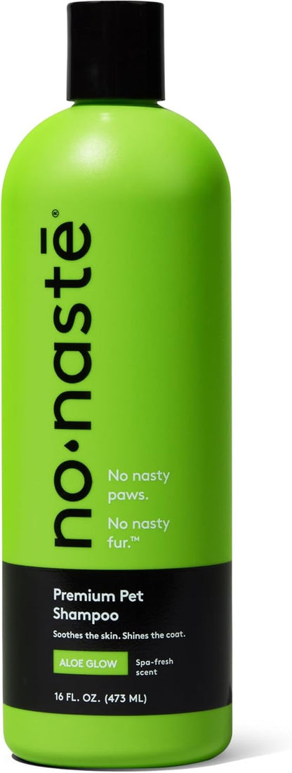 Nonaste Aloe Glow Premium Dog Shampoo (16 Oz, Pack of 1) – USDA Certified Organic Aloe & Oatmeal Dog Shampoo, Sulfate-Freem, Deodorizing Dog Wash for Sensitive Skin, Soft Shiny Coat, Light Fresh Scent
