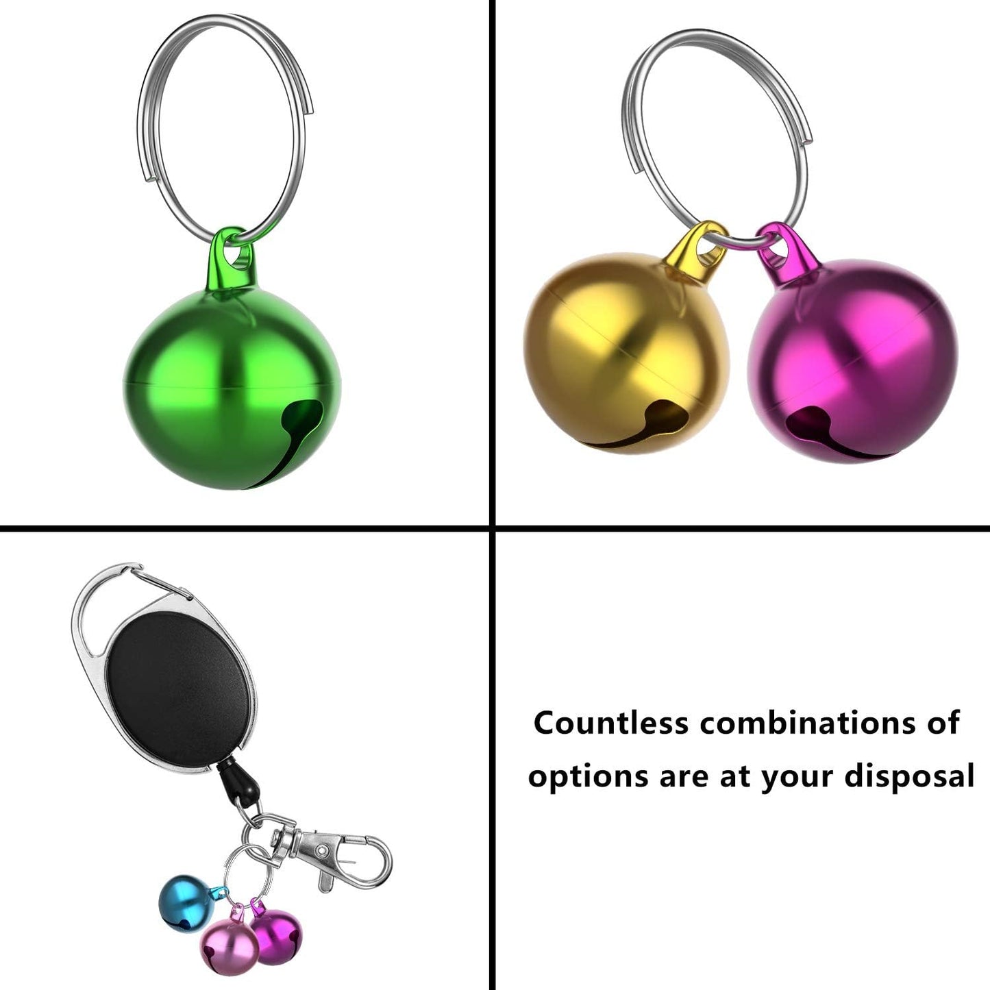 Outus 24 Sets of Cat Bells for Cat and Dog Collar Pendant Pet Bell Pet Pendant Accessories