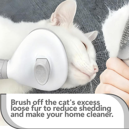 Cat Brush for Shedding & Grooming, Self-Cleaning Cat Slicker Brush with Push Button | Gentle Deshedding & Dematting Tool for Short & Long Hair Cats and Dogs | Massaging Pet Hair Remover for Loose Fur