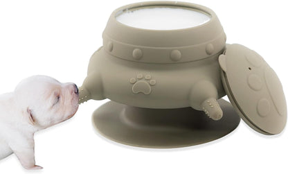Puppy Bottles for Nursing,Puppy Milk feeders for Multiple Puppies Nipple,Puppy Feeder Milk Bowl,Feeder Bowl for Kittens,Grey