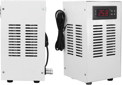 ZJchao Aquarium Chiller, 2 in 1 Cooling and Heating System for Fish, with Water Hose and Pump, Quiet Operation 30 35dB, Rapid Cooling 3LPM, for 20L Aquarium (US Plug)