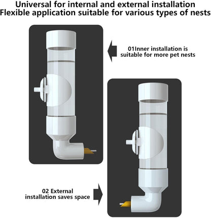 Automatic Bird Drinker, Automatic Water Bottle for Parakeets for Pets - Bird Water Feeder - Automatic Hanging Bird Cage Water Dispenser