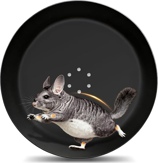 Enhanced 15" Aluminum Alloy Exercise Wheel for Chinchillas, Ultra-Quiet Noiseless Running Wheel with Wide Track for Hamsters, Hedgehogs, Squirrels and Other Small Pets, Durable Easy-Clean Design