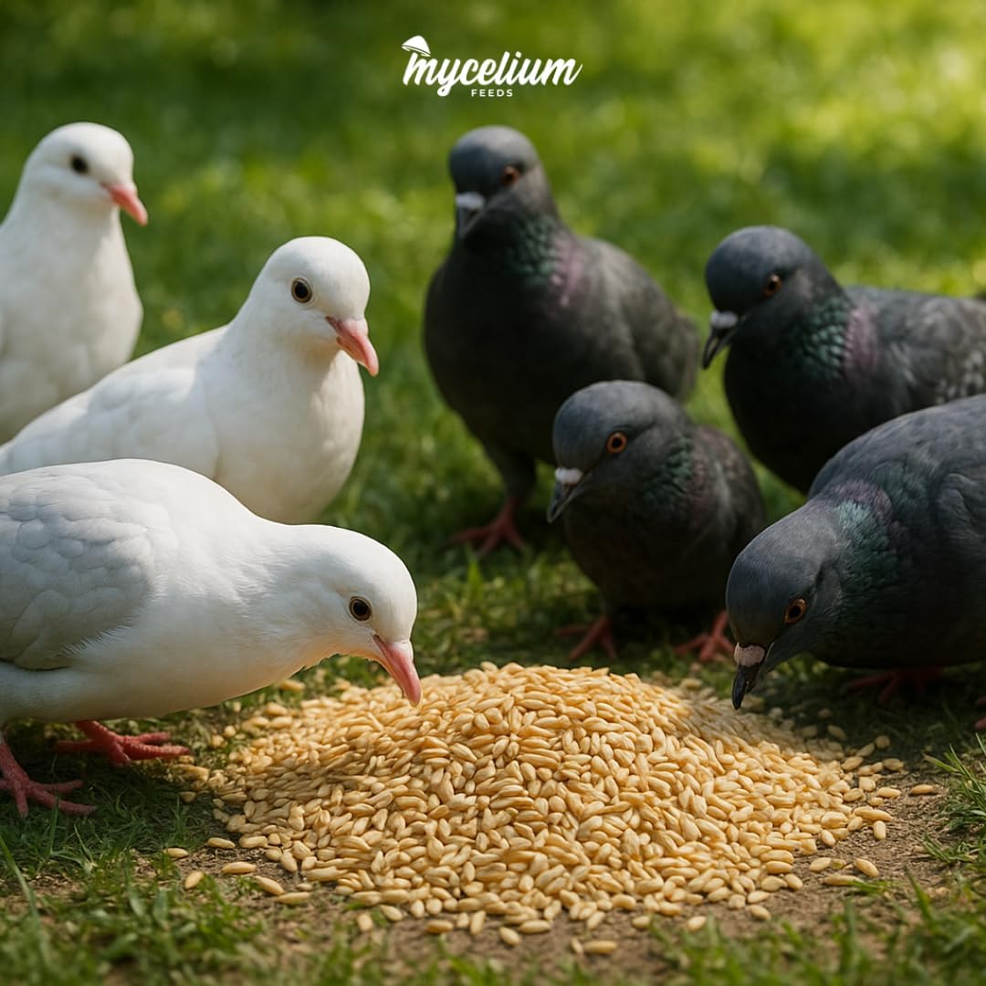 Mycelium Organic Oat Groats for Birds (5 LB Bag) | Clean, Non-GMO Grain Treat or Food Additive | Debris & Dust-Free Advanced Sifting | Ideal for Small Pet & Ground-Feeding Wildlife Birds | Made in USA