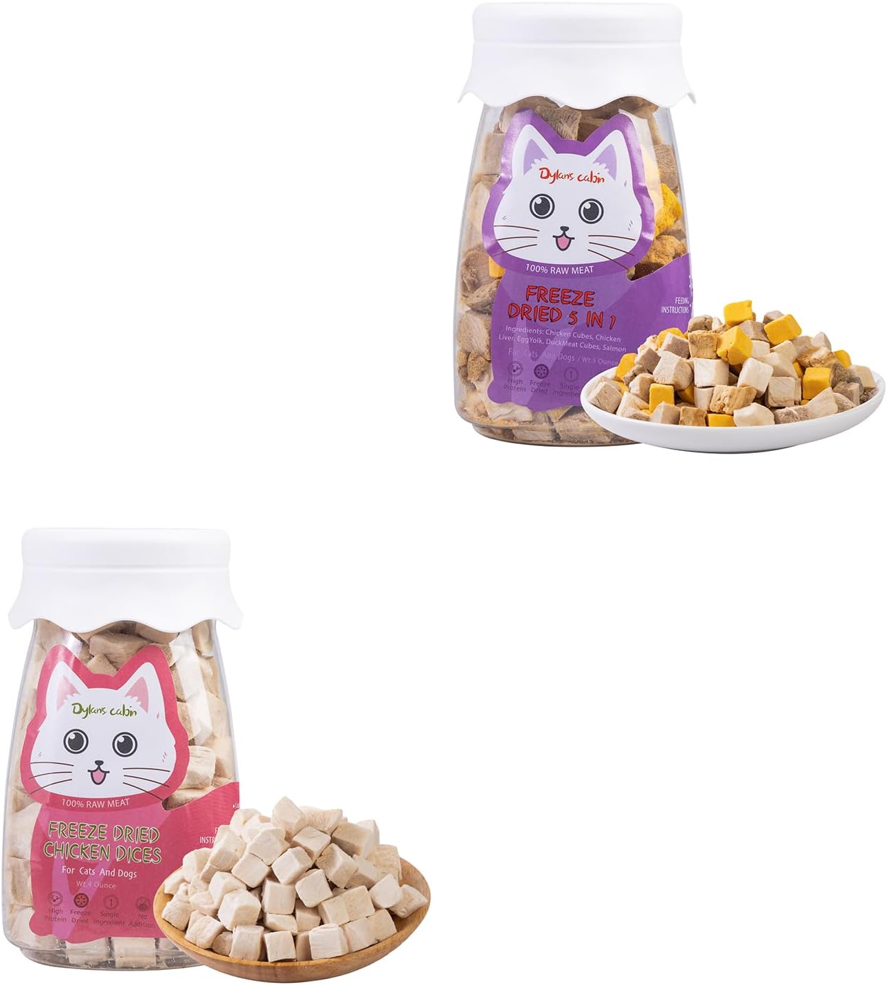 Dylan's cabin Cat Dog Food Chicken Breast and 5 in 1 Meat