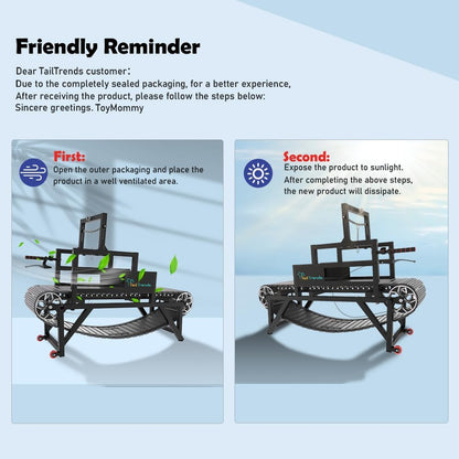 Dog Treadmill: Multi-Functional with Brake & Resistance Adjustment, Suitable for Large & Medium Dogs, Supports Up to 300 lbs, Easy to Move Indoors & Outdoors - Dog Treadmill for Healthy Exercise