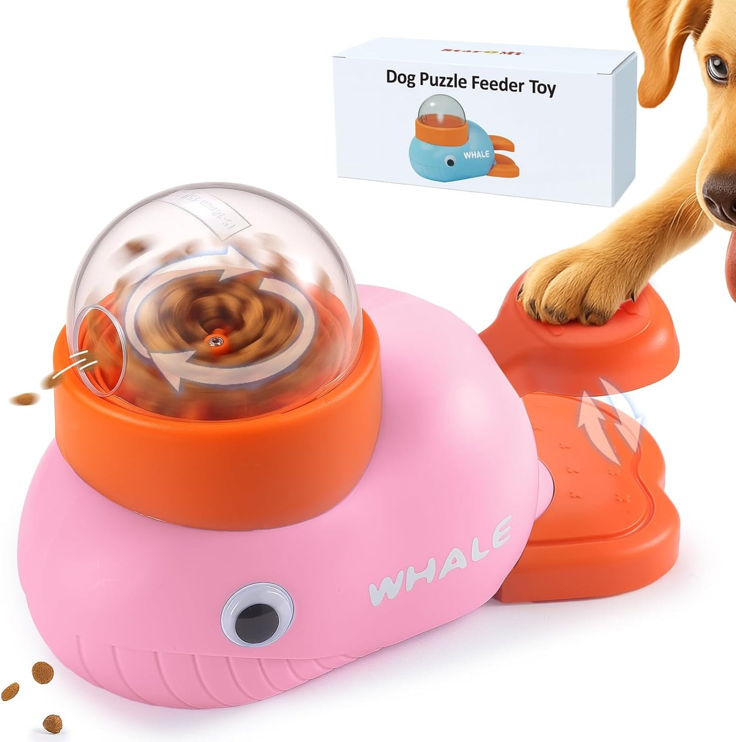 Interactive Dog Toys & Cat Toys for Indoor Cats, Dog Puzzle Toy Slow Feeder Bowl, Puppy Enrichment Toys, Interactive Cat Toys, Dog Feeder Puzzle Toy for Smart Dogs to Keep Them Busy & Healthy Eating