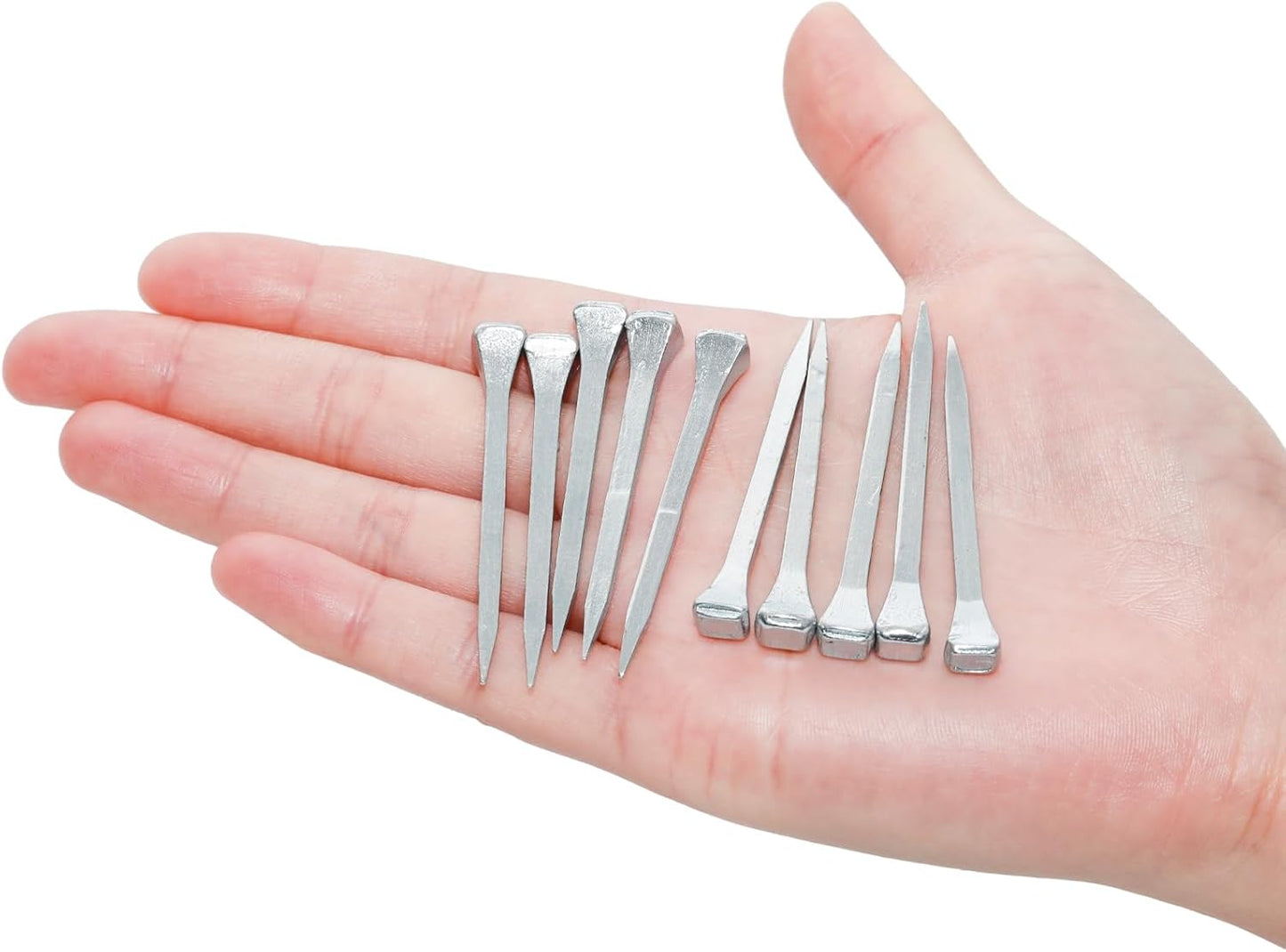 50 Pcs E5 Horseshoe Nails, Low-Carbon Steel Horseshoe Nails for Horse Training Equestrian Sports（51mm）