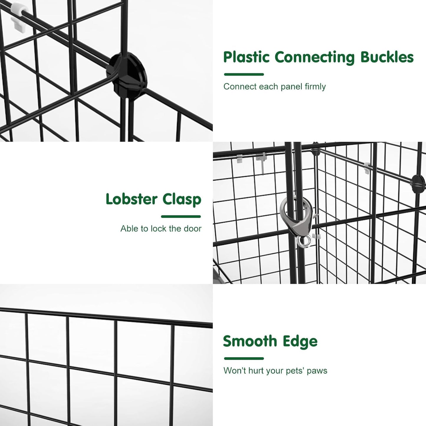 2 Tier Cat Cage, Indoor Cat Enclosures, DIY Cat Playpen Detachable Metal Wire Kennels Cats Crate Kitten House with Climbing Ladders 2 Doors Large Exercise Place for 1-3 Cats/Kitten, 28"x28"x28"