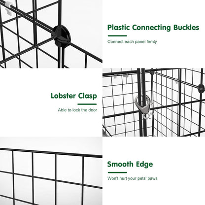 2 Tier Cat Cage, Indoor Cat Enclosures, DIY Cat Playpen Detachable Metal Wire Kennels Cats Crate Kitten House with Climbing Ladders 2 Doors Large Exercise Place for 1-3 Cats/Kitten, 28"x28"x28"