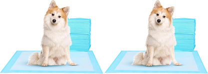 Super Absorbent Waterproof Dog and Puppy Pet Training Pad, Housebreaking Pet Pad,Blue (22"x22"(100PCS)) (Pack of 2)