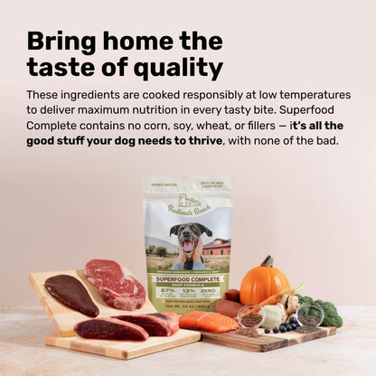 BADLANDS RANCH - Superfood Complete, Adult Dog Food, Air-Dried, High Protein, Zero Fillers, Superfood Nutrition by Katherine Heigl (24 oz., Beef Formula)